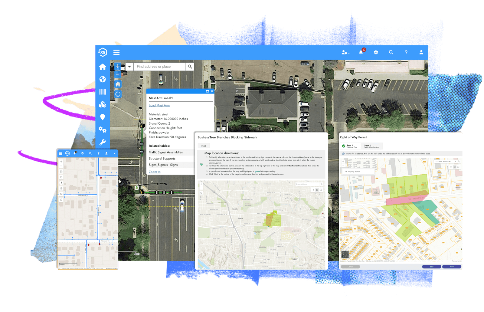 esri maps with asset management data